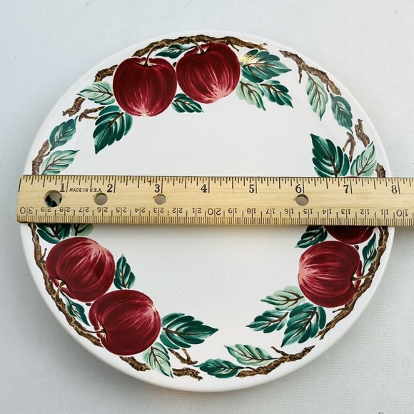 Nancy Calhoun Bella Roma 4 Salad Plate Lot Apples 8" Cafe Classico Vintage - Picture 4 of 5